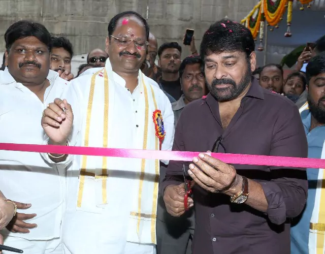 Chiru at Chitrapuri Colony MIG Houses Opening